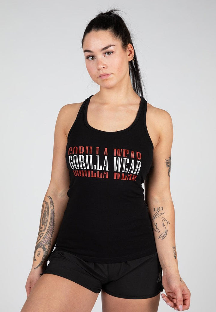 Verona Tank Top - Black| Gorilla Wear