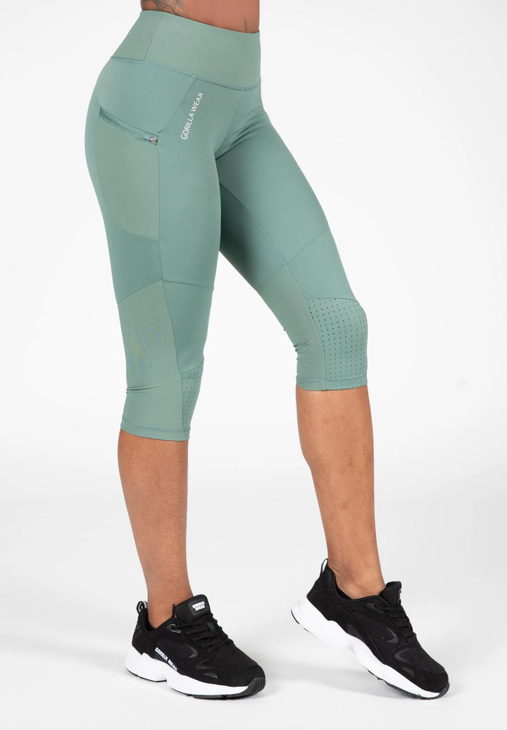 Monroe Cropped Leggings - Green