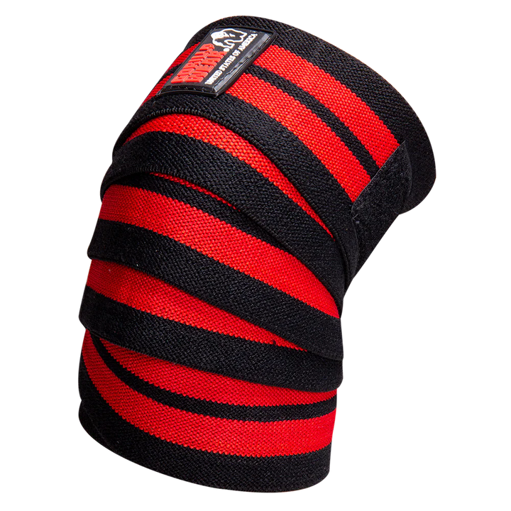 Knee Wraps - 2m - Black/Red