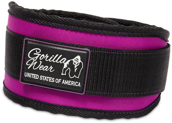 Gorilla Wear 4 Inch Women's Lifting Belt - Black/Purple